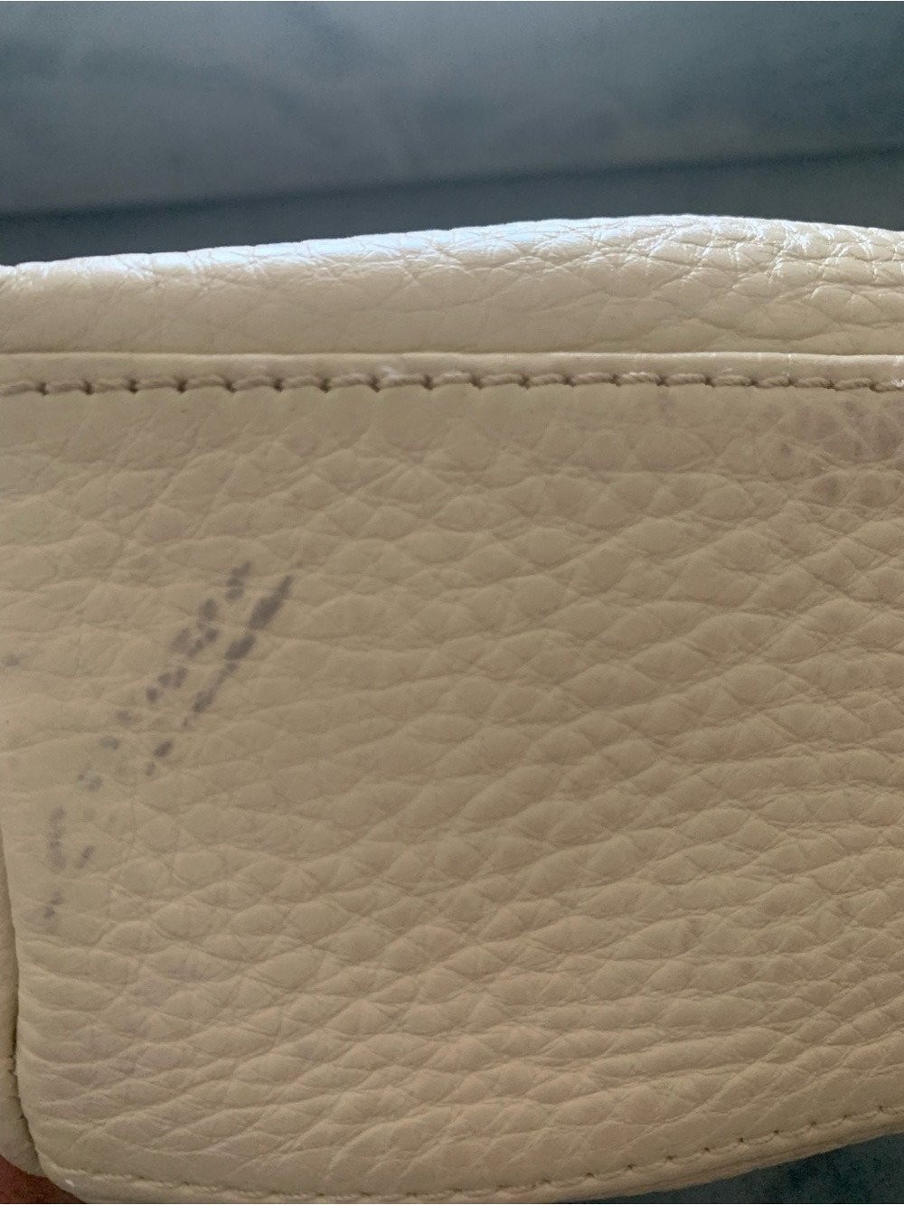 Dooney & Bourke Cream Pebbled Leather Satchel - Picture 6 of 8